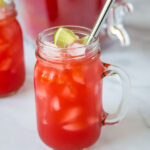 A close up of a drink