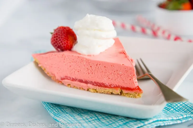 Strawberry Jello no bake pie