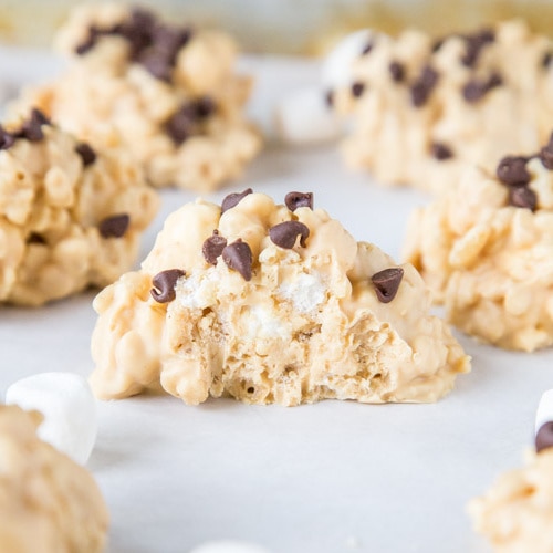 A tray of cookies