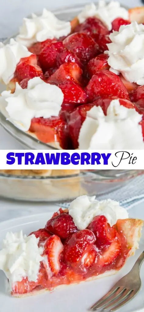 Fresh Strawberry Pie - an easy strawberry pie in a buttery flaky crust all made without Jello.Â  A classic summer dessert that is a must every year!Â Â 