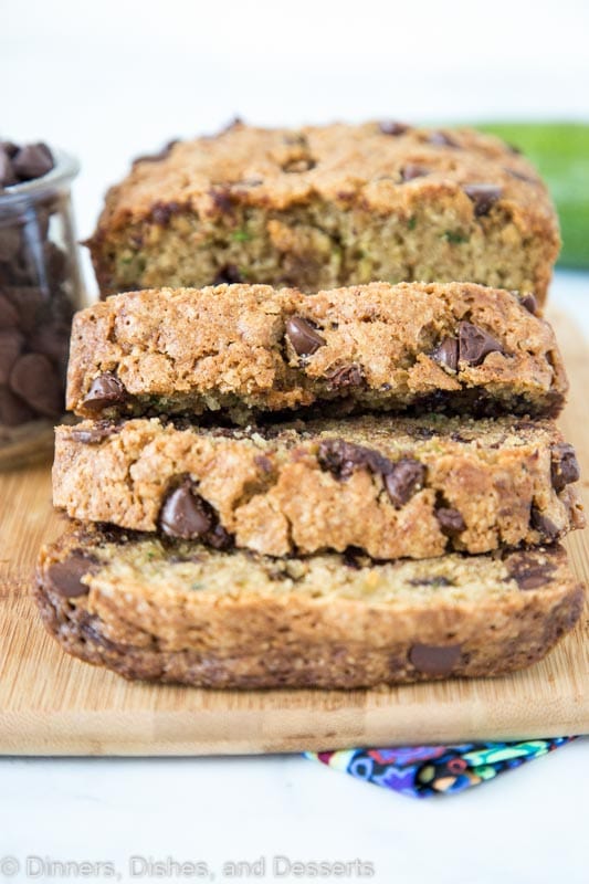 Chocolate Chip Zucchini Bread full of cinnamon and nutmeg