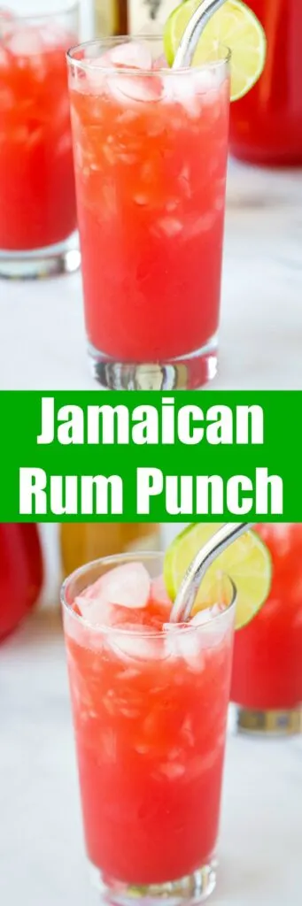 Jamaican Rum Punch - Super easy rum punch recipe that is refreshing and delicious for summer get togethers.  