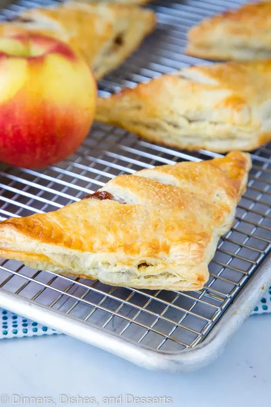 Use store bought puff pastry to make these super flaky and delicious Apple Turnovers in just minutes!
