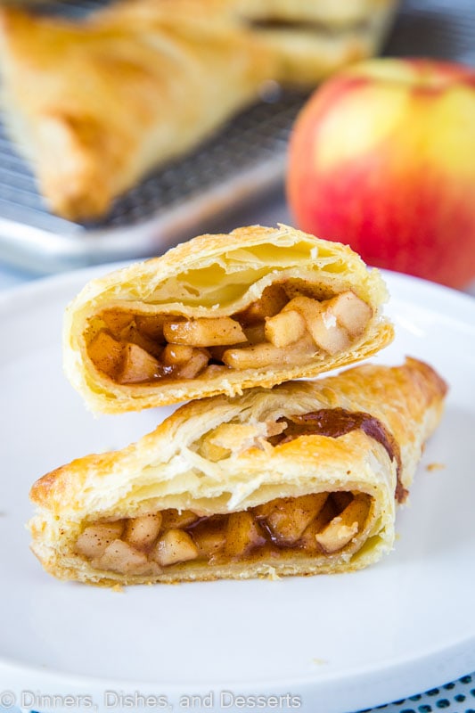 Puff pastry and homemade apple pie filling makes for a delicious fall treat