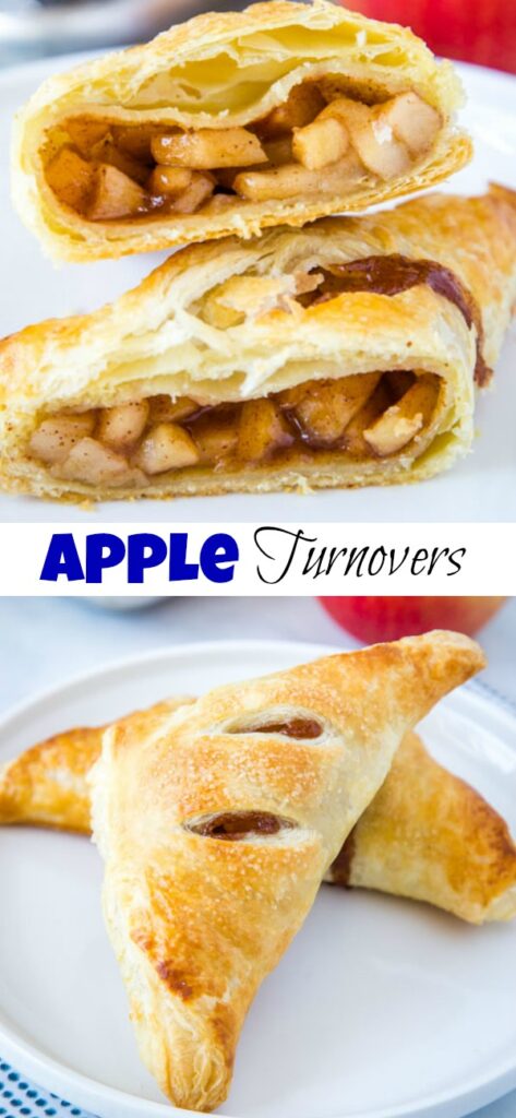 A close up of a apple turnover