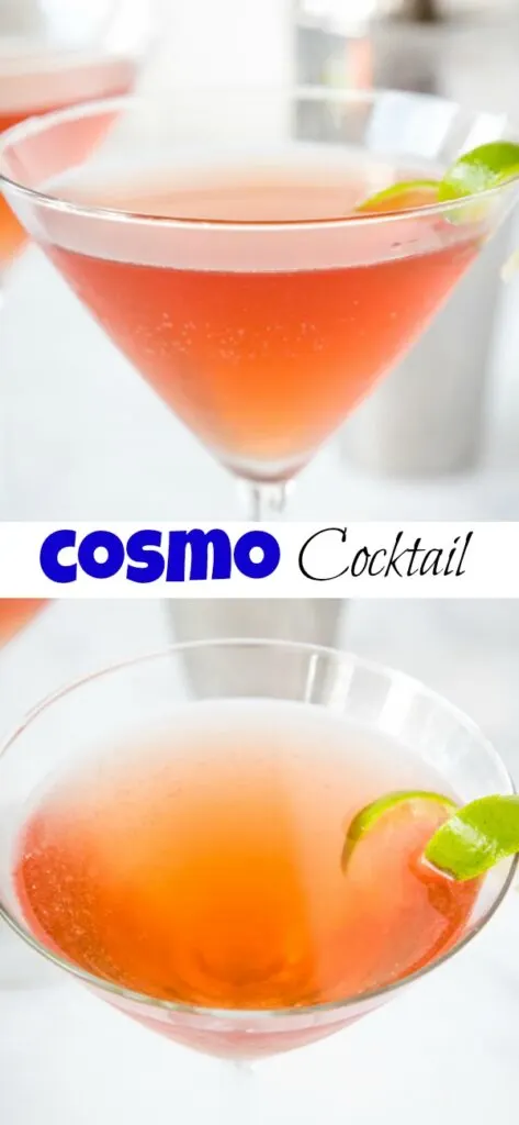 Cosmopolitan Drink - the classic cosmo drink recipe that is made with vodka, triple sec, cranberry juice, and freshly squeezed lime juice. Perfectly fruity, refreshing, and delicious.