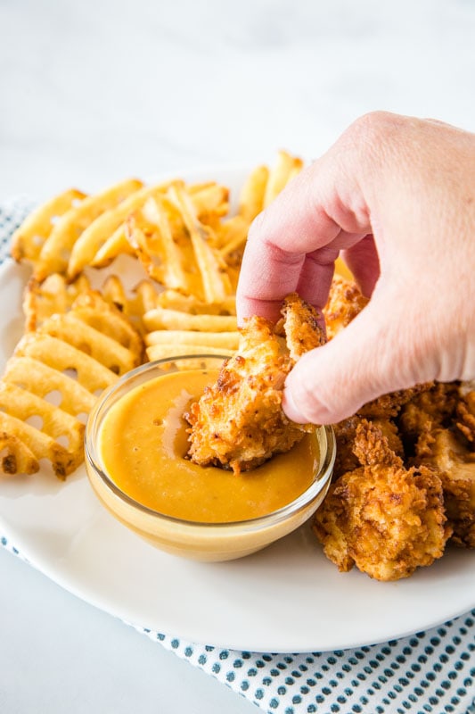 The famous Chick Fil A Chicken Nuggets at home! Super crispy and delicious