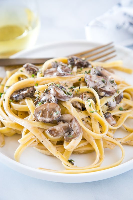 The Mushroom sauce is super creamy and ready in just minutes.