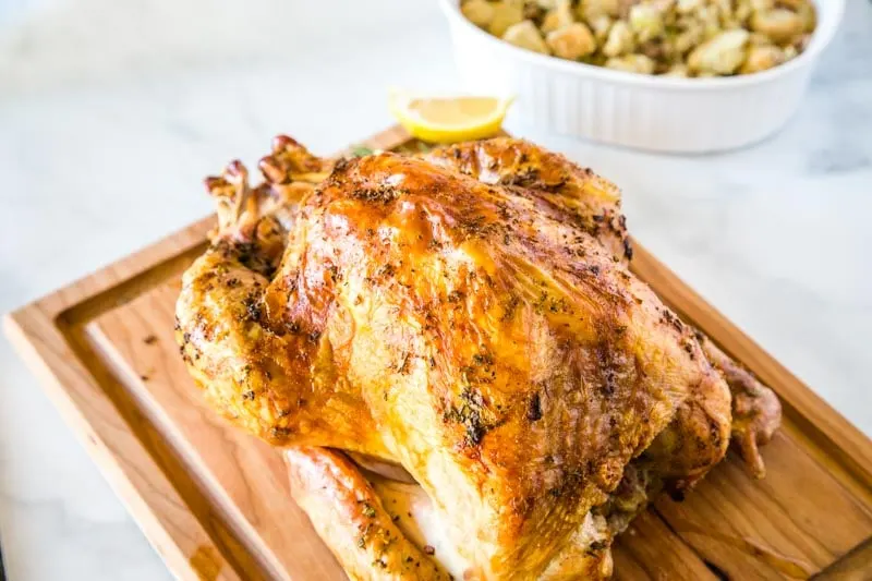 Roasted Turkey Recipe - Get the perfect oven roasted turkey for your holiday table with this simple and delicious recipe. The meat stays juicy and tender every time! 