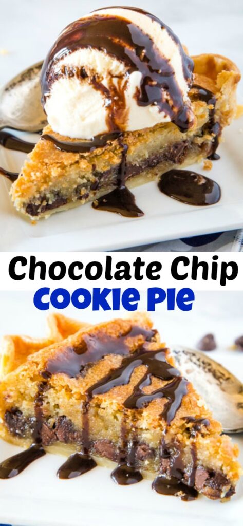 A piece of pie on a plate, with Chocolate and Cookie