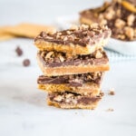 Easy Graham Cracker Toffee - everyone goes crazy for this Christmas Cracker every year! Super easy to make, buttery, crispy and down right addicting! 