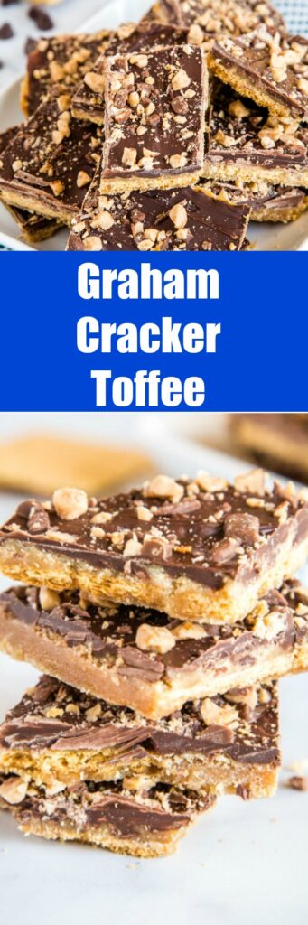 Easy Graham Cracker Toffee - everyone goes crazy for this Christmas Cracker every year! Super easy to make, buttery, crispy and down right addicting! 