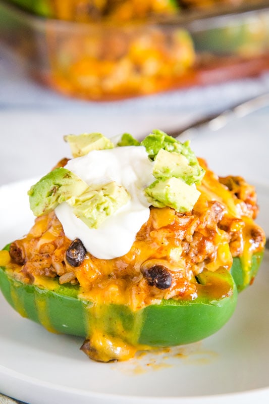 Easy taco stuffed peppers that will be on repeat for taco night