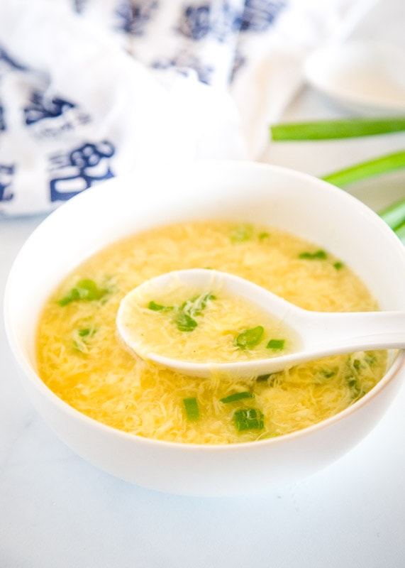 Silky and delicious egg drop soup is so easy to make at home, skip the take out!
