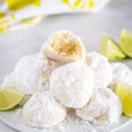 Food on a plate, with Cookie and Lime