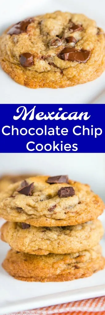 Mexican Chocolate Chip Cookies - soft and chew chocolate chip cookies that have a little something extra from the cinnamon and cayenne pepper.  People are going to be asking for this recipe over and over again!  