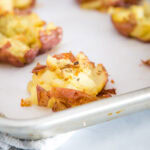 A close up of a plate of food, with Potato
