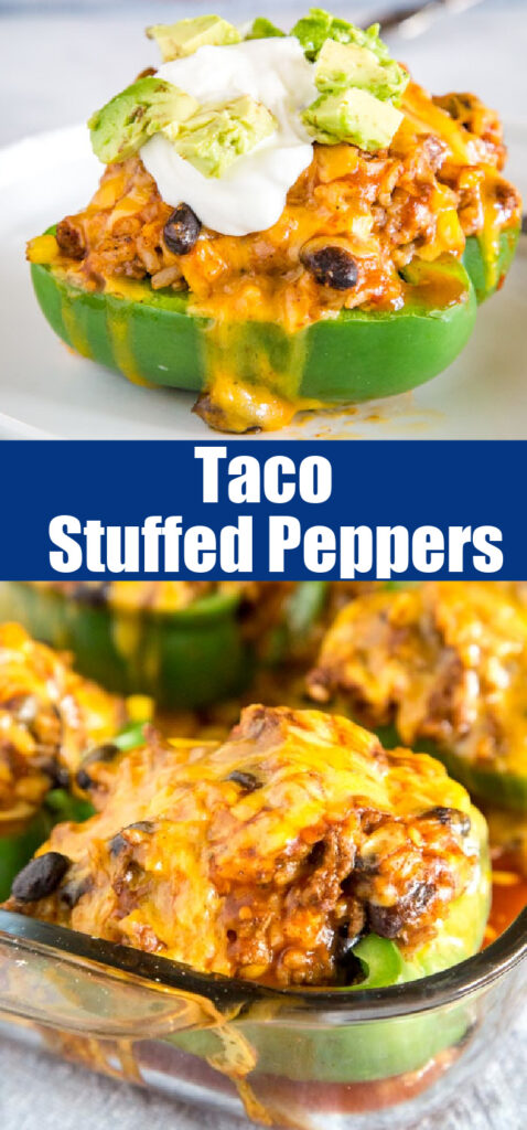 taco stuffed peppers close up for pinterest