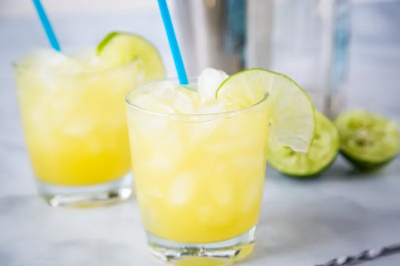 Pineapple Margarita - a fun twist on the classic margarita. The sweet pineapple makes it extra tasty. Just 4 ingredients to make this easy and delicious cocktail. 