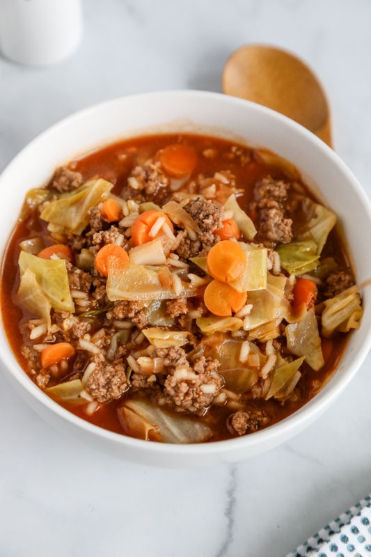 Turn classic cabbage rolls into a hearty and filling soup that is ready in no time!