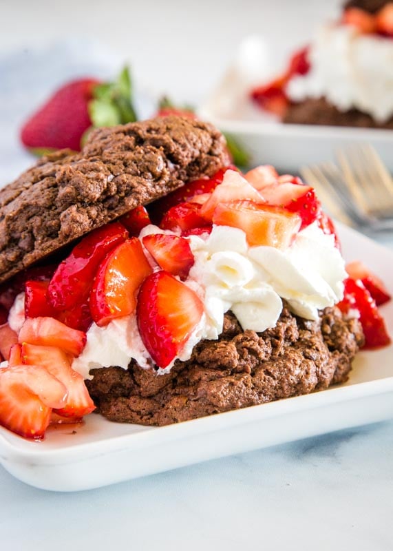 Chocolate strawberry shortcake is a an over the top version chocolate lovers will go crazy for!