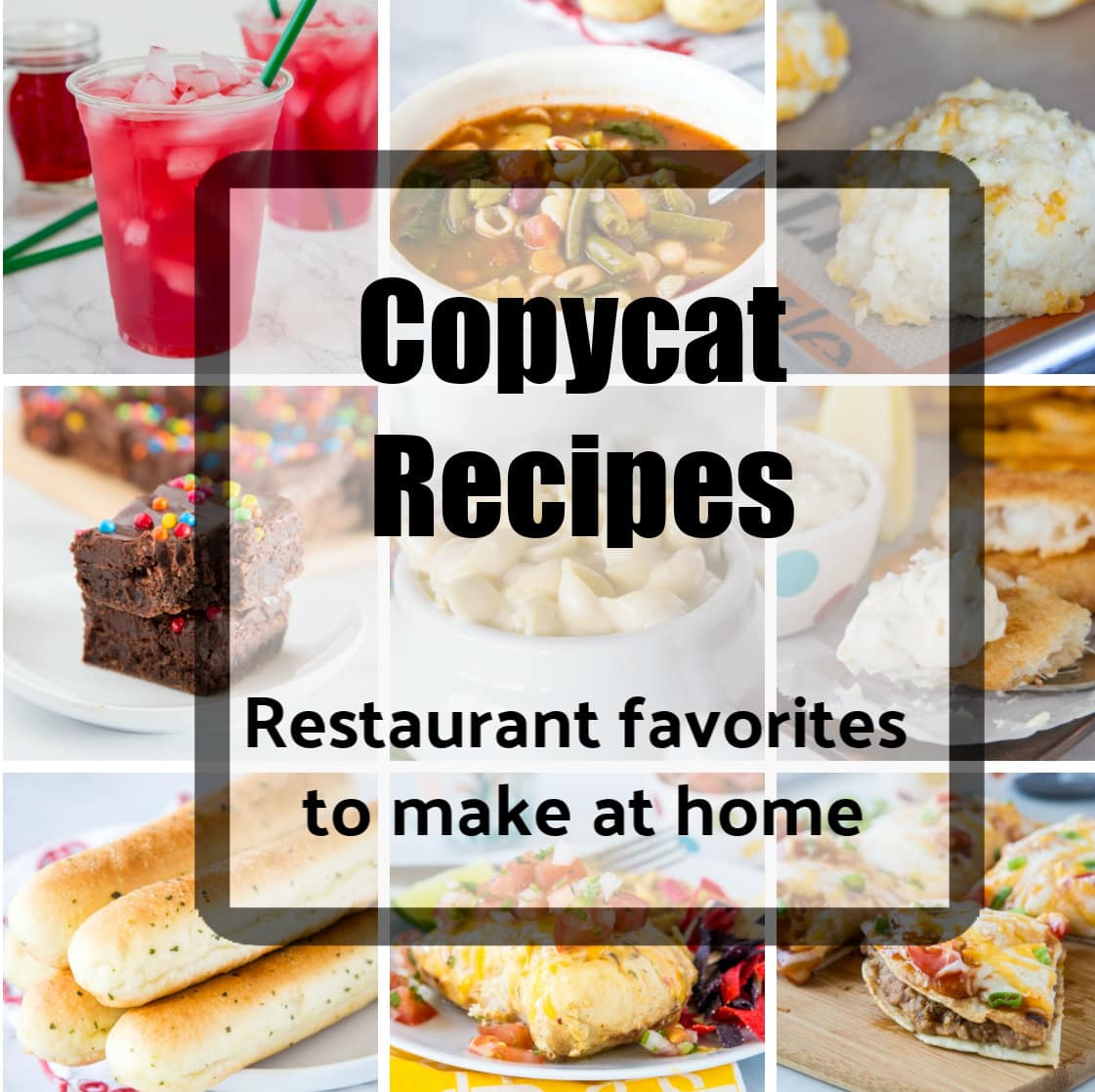 Copycat Recipes - whether you are trying to save money or just don't want to go out, here are some of my favorite homemade versions of famous restaurant recipes. 