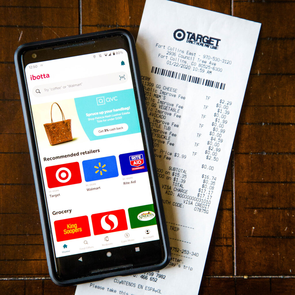 Ibotta app with receipt
