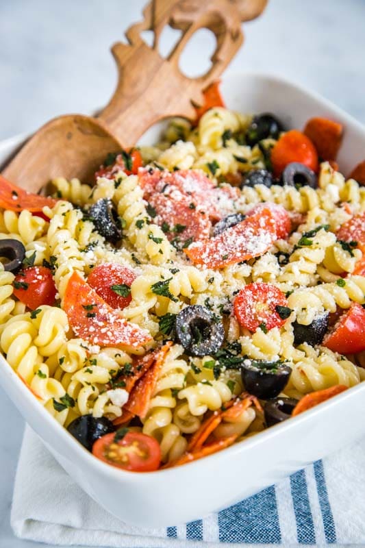 Pasta salad with italian dressing