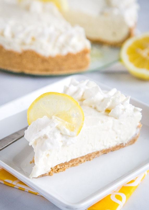Homemade no bake lemon cheesecake