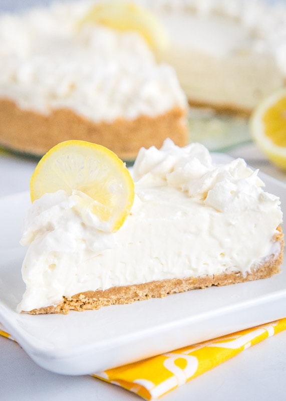 easy no bake cheesecake with lots of lemon flavor