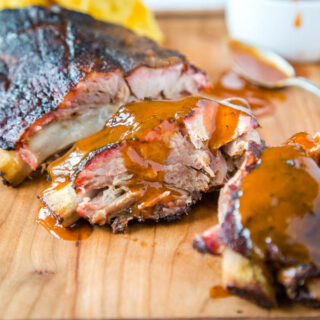 Smoked Baby Back Ribs - perfect fall off the bone ribs with a modified 3-2-1 method that comes out perfect every time! 