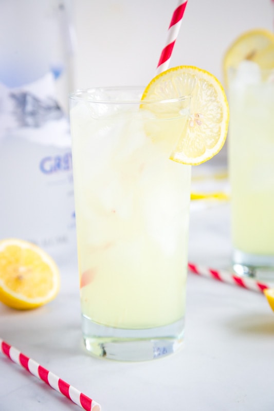 Lemonade and vodka cocktail