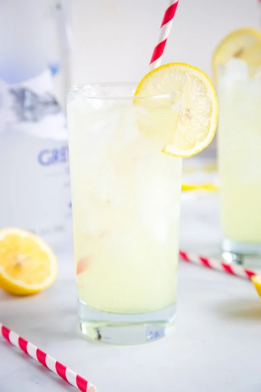Lemonade and vodka cocktail
