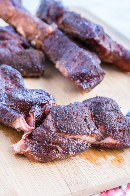 country style ribs on cutting board