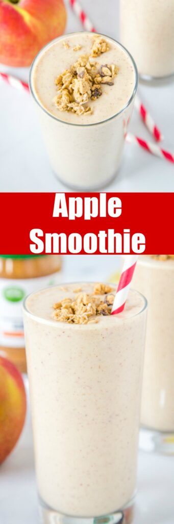 close up of apple smoothies
