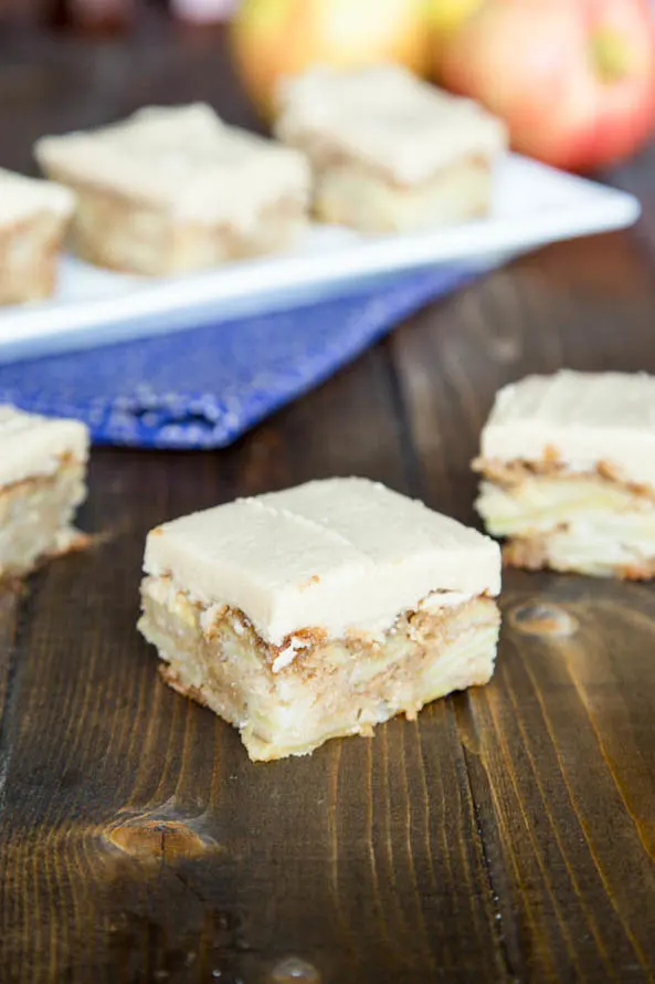 apple bars with cinnamon frosting
