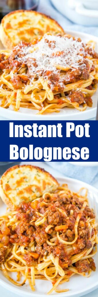 Instant Pot Bolognese - make Italian style bolognese sauce in the Instant Pot.  So rich and delicious and ready in a fraction of the traditional recipe! 