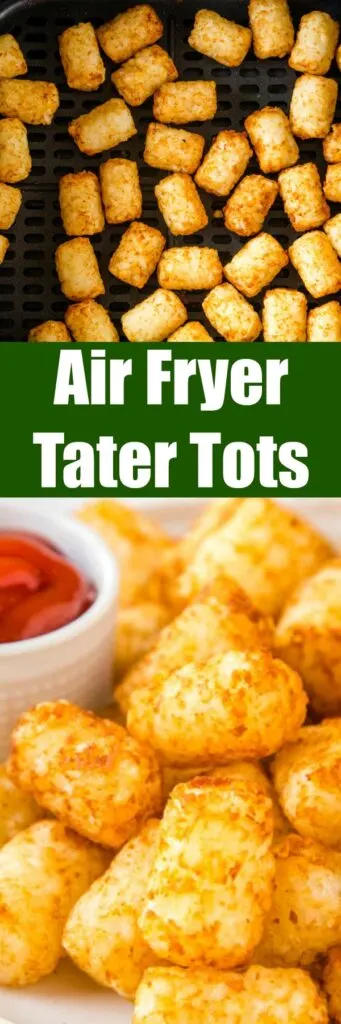 close up air fryer tater tots