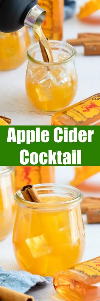 Apple Cider Cocktail - use fresh apple cider to make this smooth and delicious fall cocktail!  Just 4 ingredients and so easy to make.