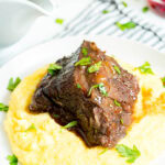 close up beef short rib on a plate