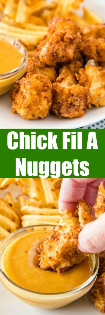 Copycat Chick Fil A Chicken Nuggets - Make your favorite chicken nuggets at home with just a few simple ingredients. Super crispy and so easy to make!
