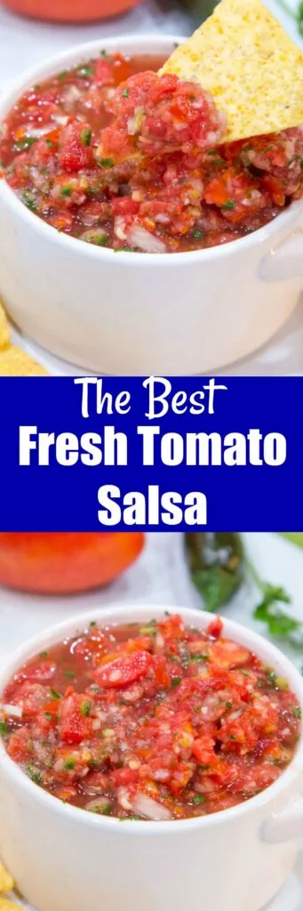 Fresh Salsa Recipe close up