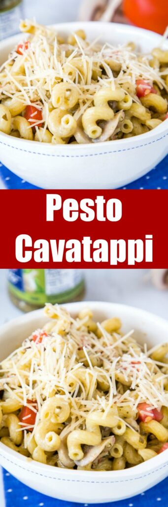 Pesto Cavatappi - Copycat Noodles & Company pesto cavatappi that is ready in just minutes and great for a quick dinner or easy lunch! 