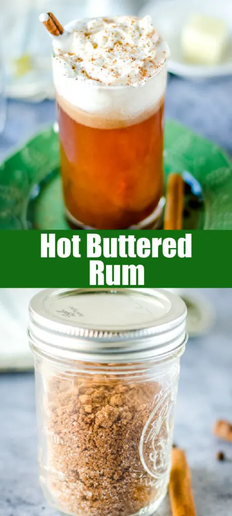 hot buttered rum pinterest collage