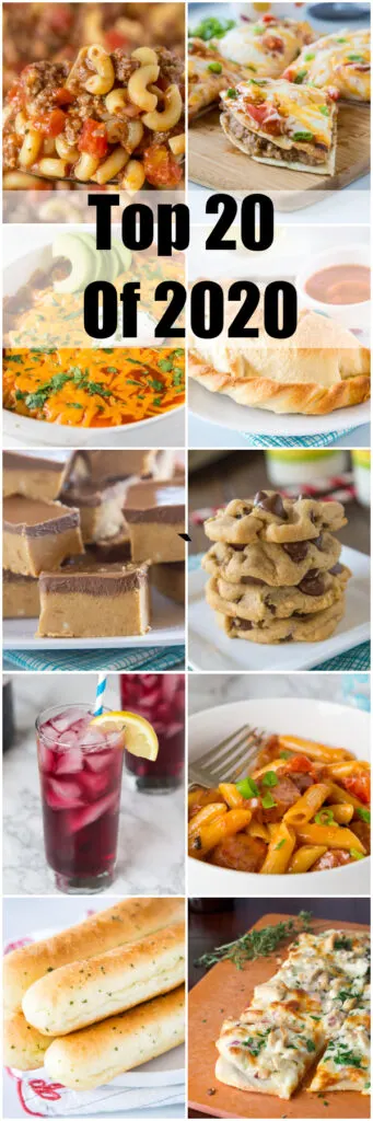 Top 20 recipes of 2020 in collage
