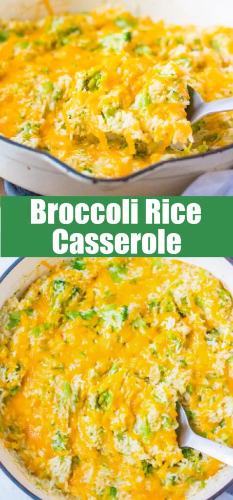 close up cheesy broccoli rice