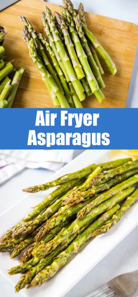 air fryer asparagus pin for pinterest