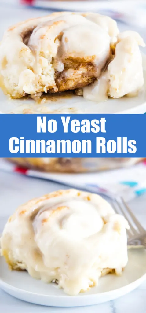 Easy Cinnamon Rolls {No Yeast} | Dinners, Dishes & Desserts