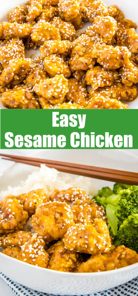 crispy chicken in a sesame sauce