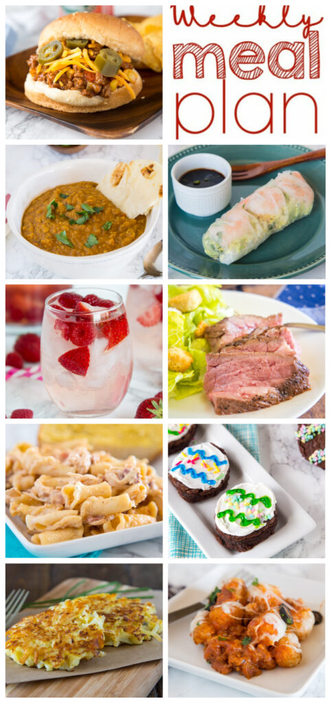 pinterest collage of weekly meal plan